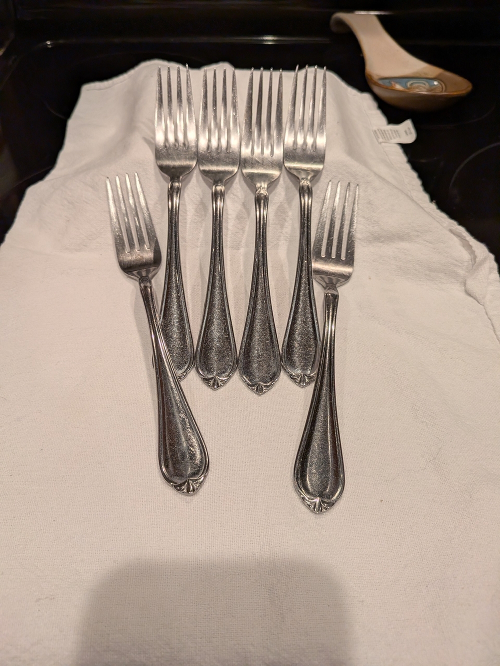 Reed & Barton Solange Stainless Steel Dinner Forks - Set of 6